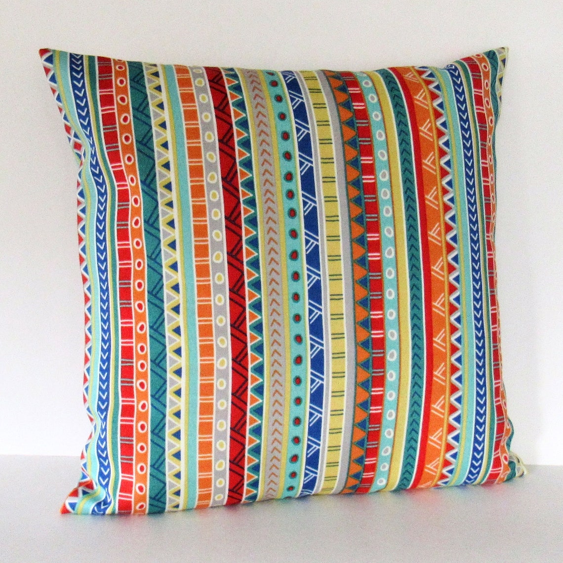 Outdoor Stripe Pillow Cover Decorative Throw Accent 16x16 Etsy