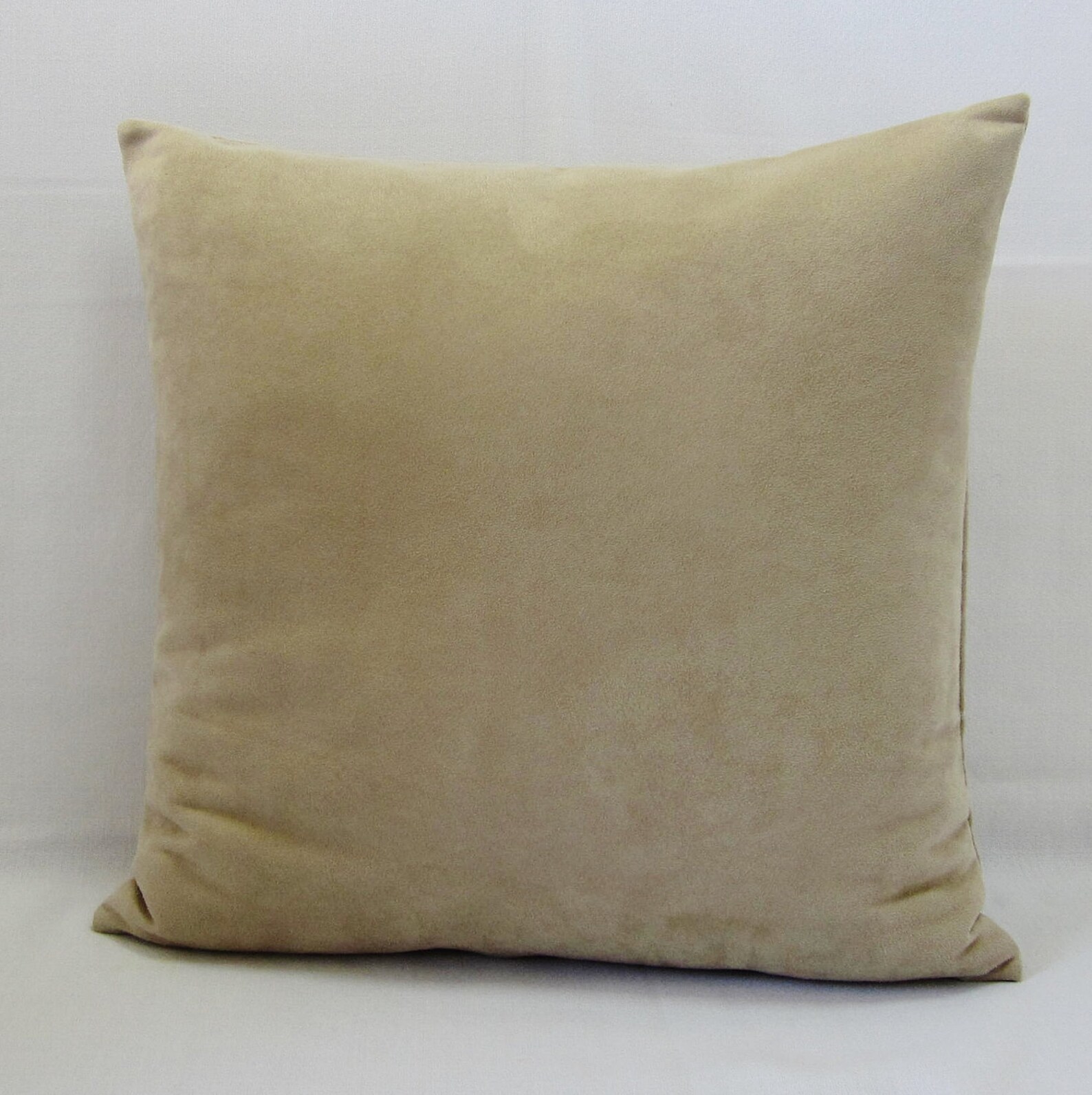 Tan Suede Throw Pillow Cover Light Brown Pillow Cover Brown Etsy