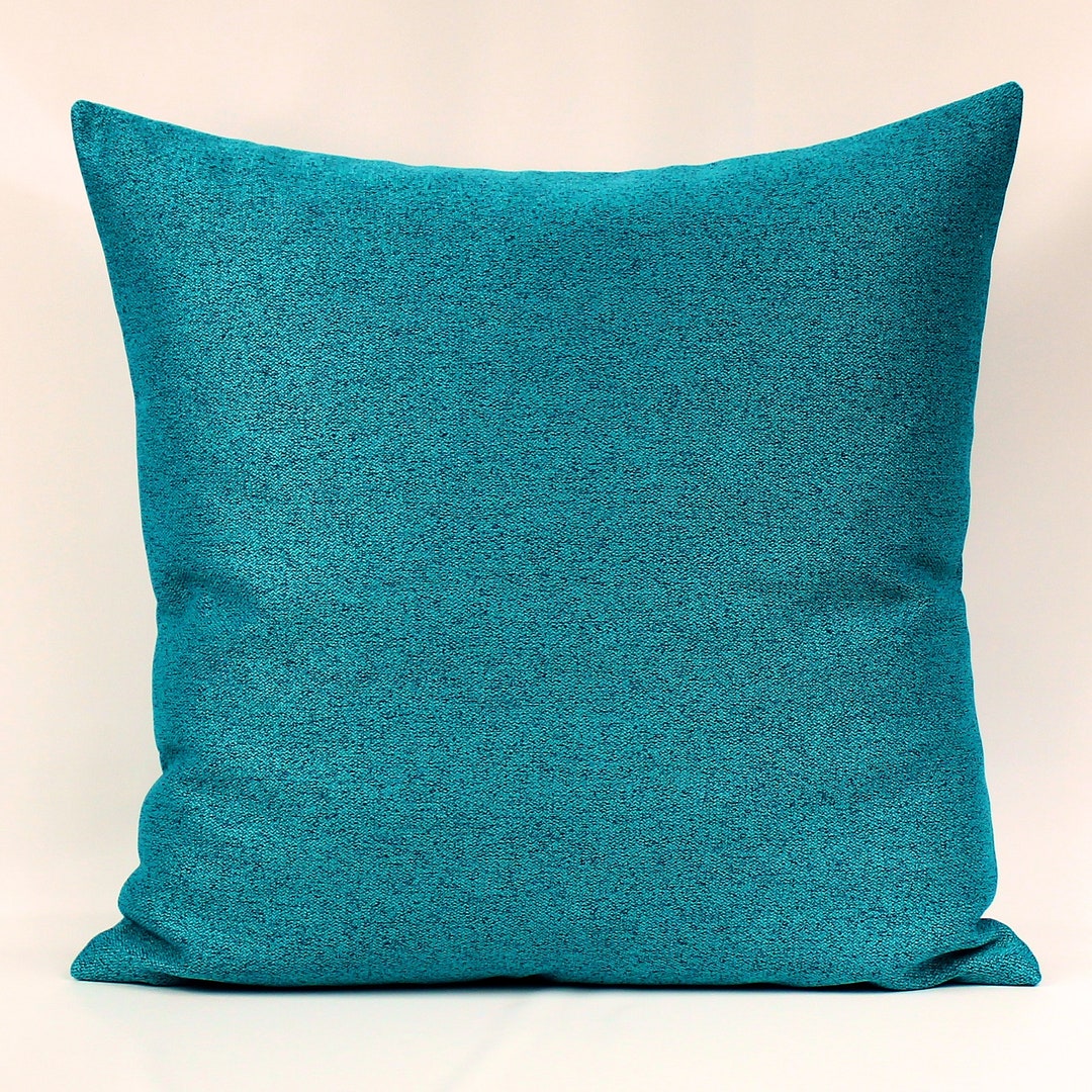 Teal Outdoor Pillow Cover Solid Teal Outdoor Pillow Cover Etsy 日本