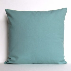 Aqua Throw Pillow Cover, Seafoam Pillow Cover, Aqua Accent Pillow, Solid Aqua Pillow, Aqua Home Decor, Designer Pillow, Couch, Bed, Zipper