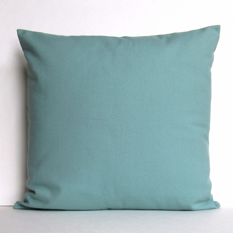 Aqua Throw Pillow Cover Seafoam Pillow Cover Aqua Accent Etsy
