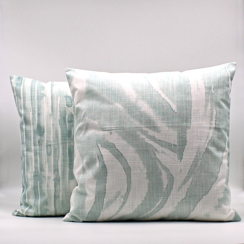 Aqua Green Throw Pillow Cover Green Home Decor Spa Green Etsy