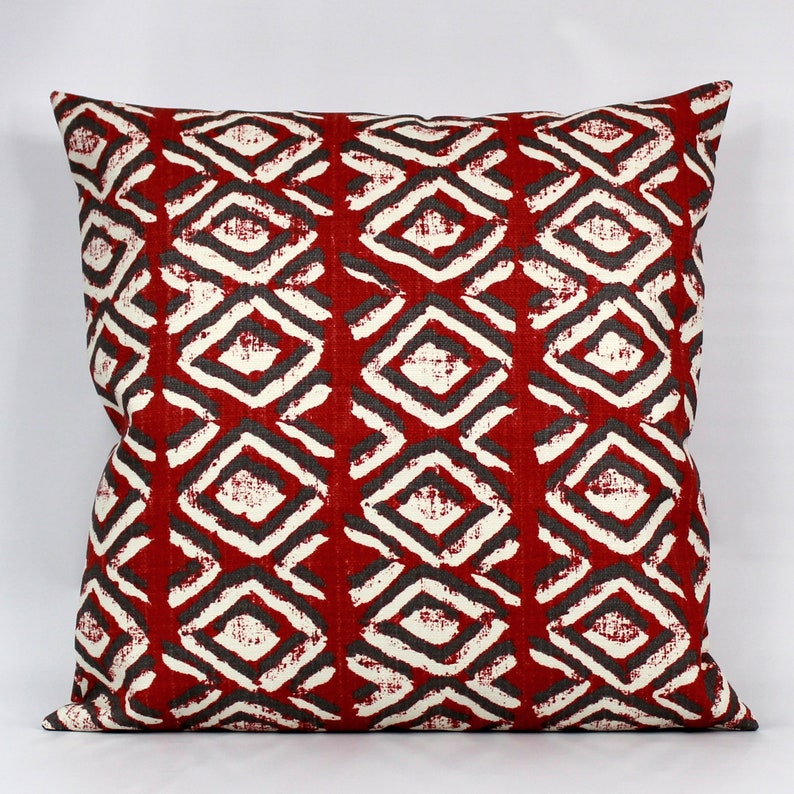 Red Outdoor Pillow Cover Burgundy Outdoor Pillow Red Etsy