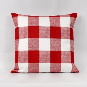 Red buffalo plaid throw pillows new arrivals