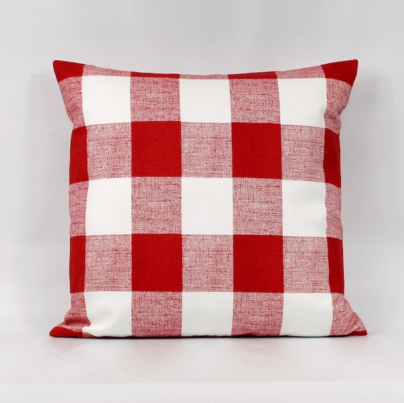 red buffalo check pillow covers