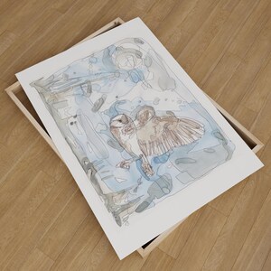 Barn Owl Giclee Art Print Limited Edition Wildlife Animal Art