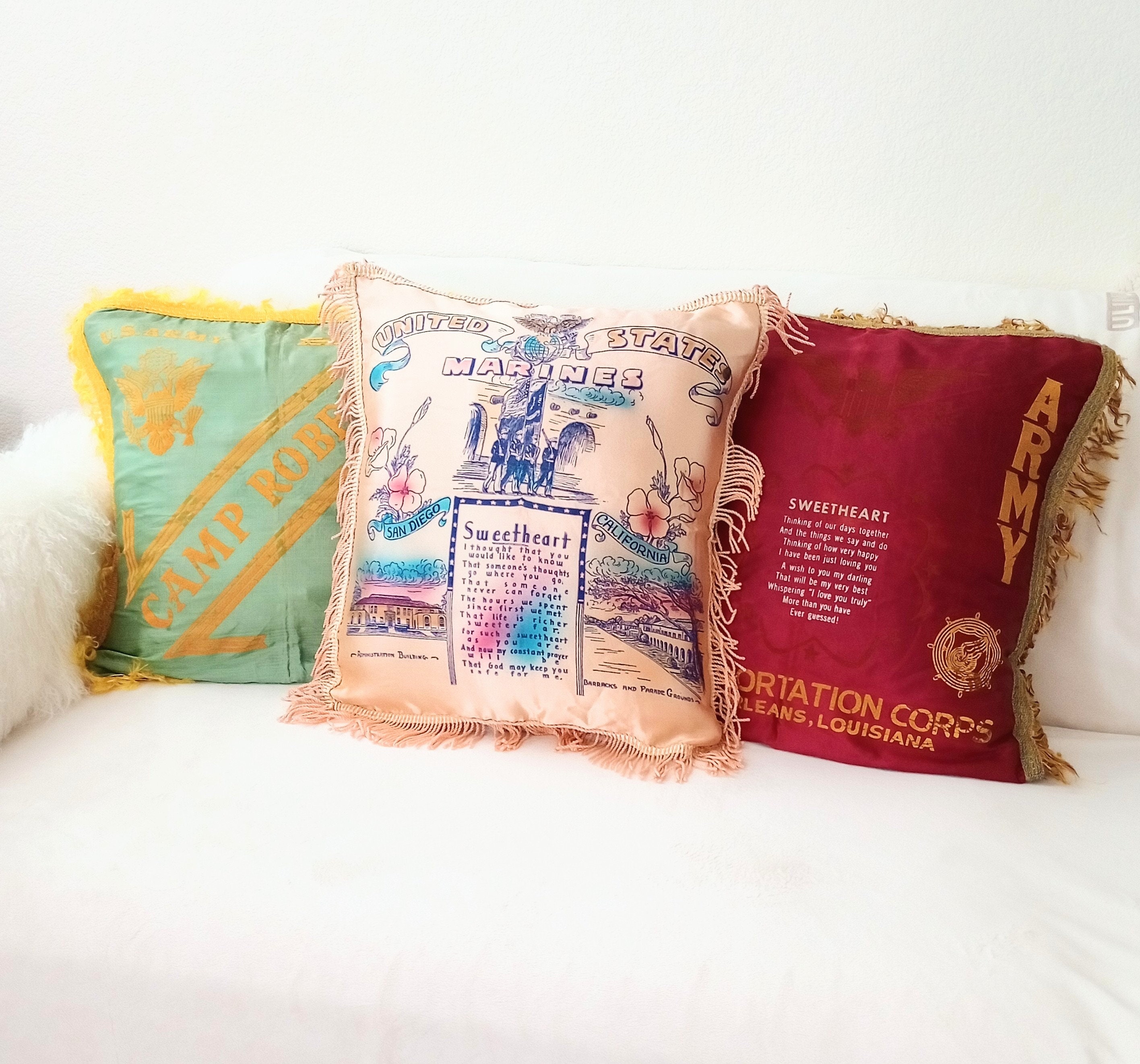 Vintage Souvenir Pillow - Etsy