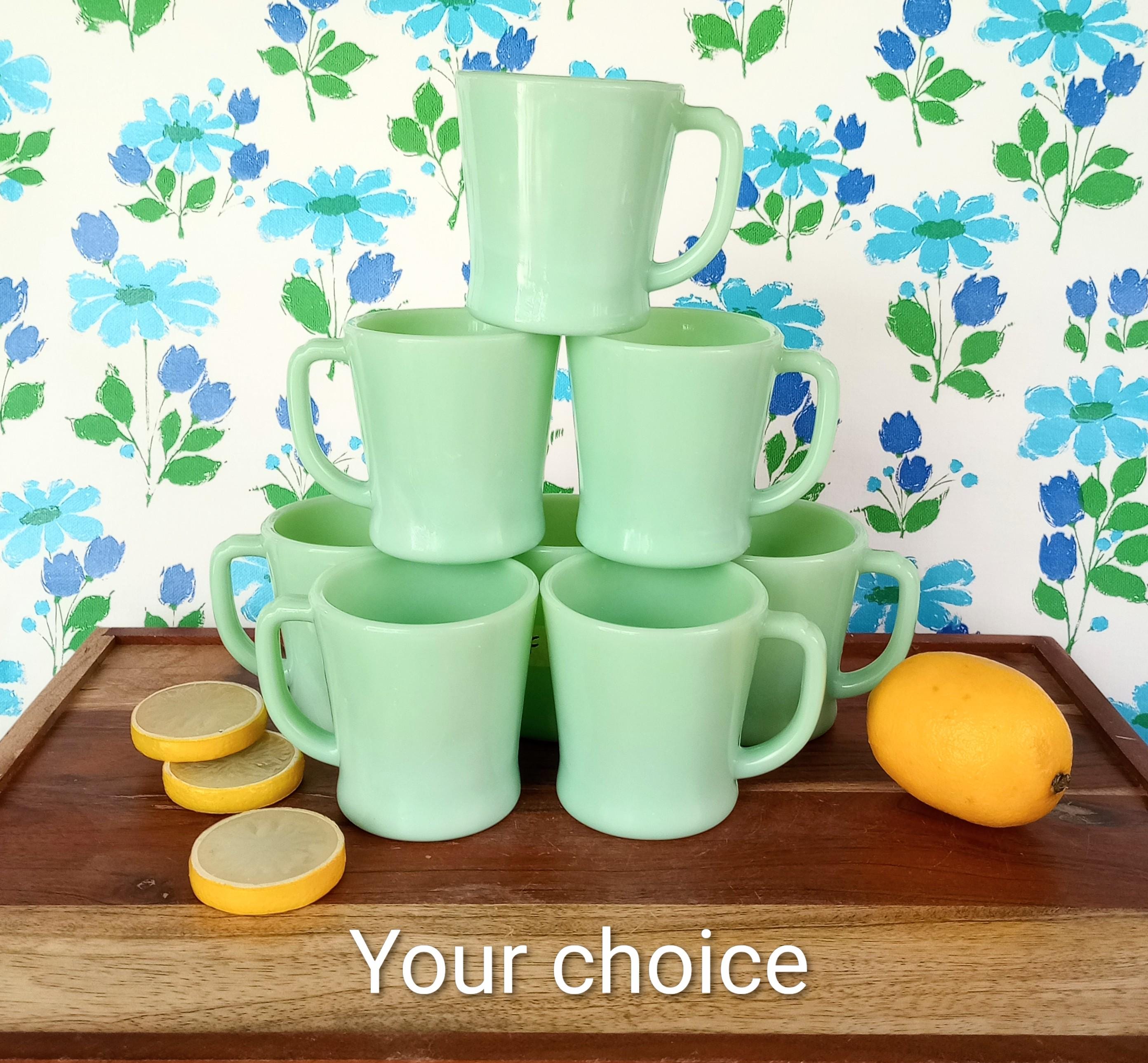 グラス+カップ Fire King JADE-ITE D-Handle Mug Cup 13 Fire King Jadeite D Handle Mugs, Replacement Coffee Cup - Etsy