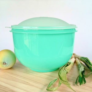 Vintage Tupperware Lettuce Crisper plastic Tupper Ware Lettuce Bowl Jadeite  Green Bowl Pick 1 Batter Bowl Baking Kitchen Wedding Gift 