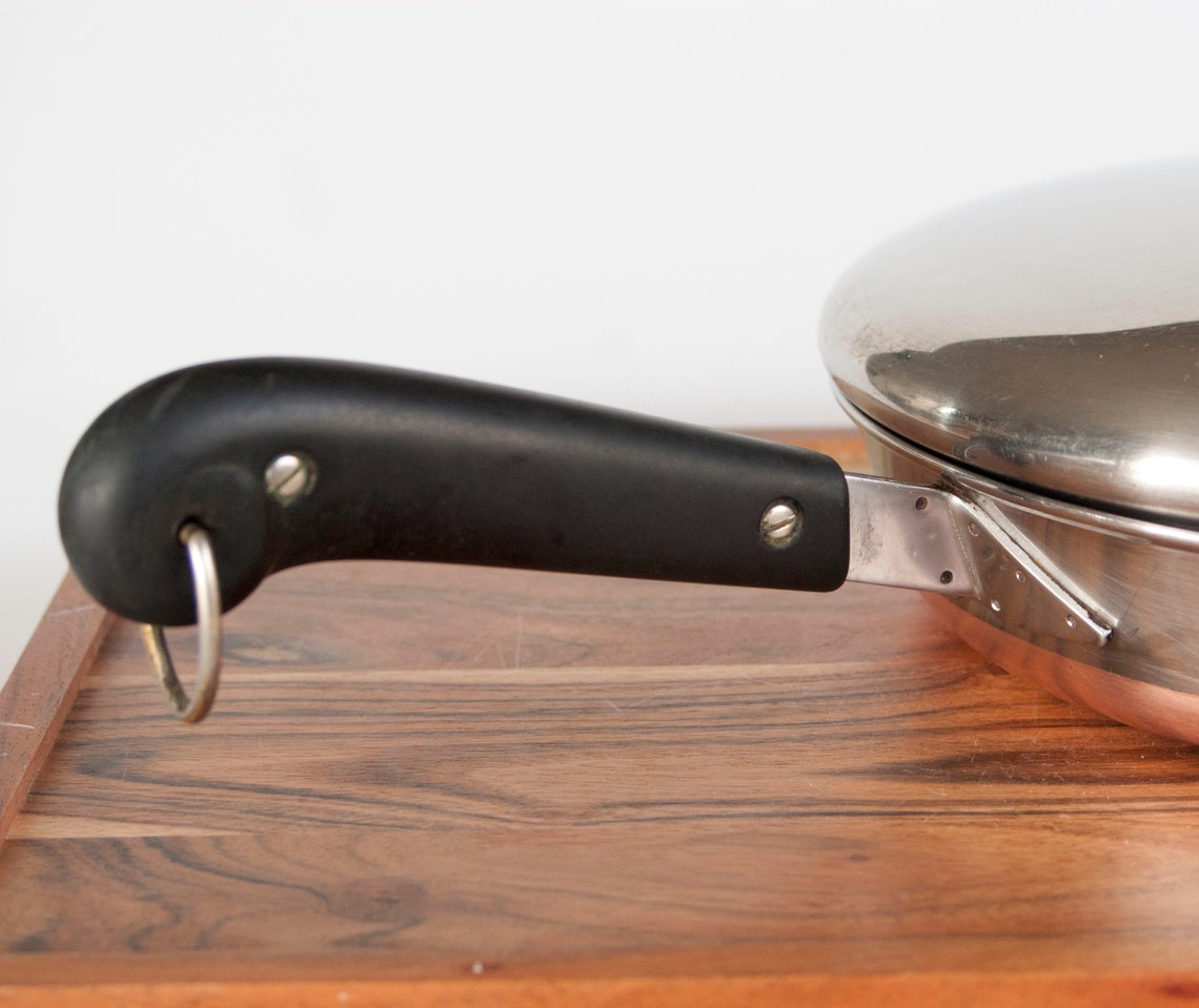 Revere Ware Frying Pan 10 Inch Skillet Copper Bottom Circle Etsy