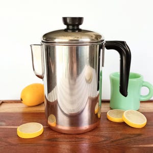 Revere Ware Percolator Coffee Pot, Copper Bottom Revereware Stovetop Teapot