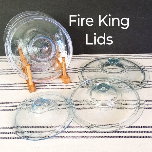 Fire King Philbe Replacement Lid, Sapphire Blue Depression Glass Cover YOUR CHOICE