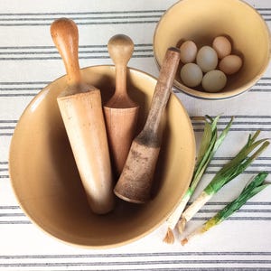 Primitive Utensils, Potato Masher Pestle Mallet Muddler, Antique Kitchen Cottage Decor