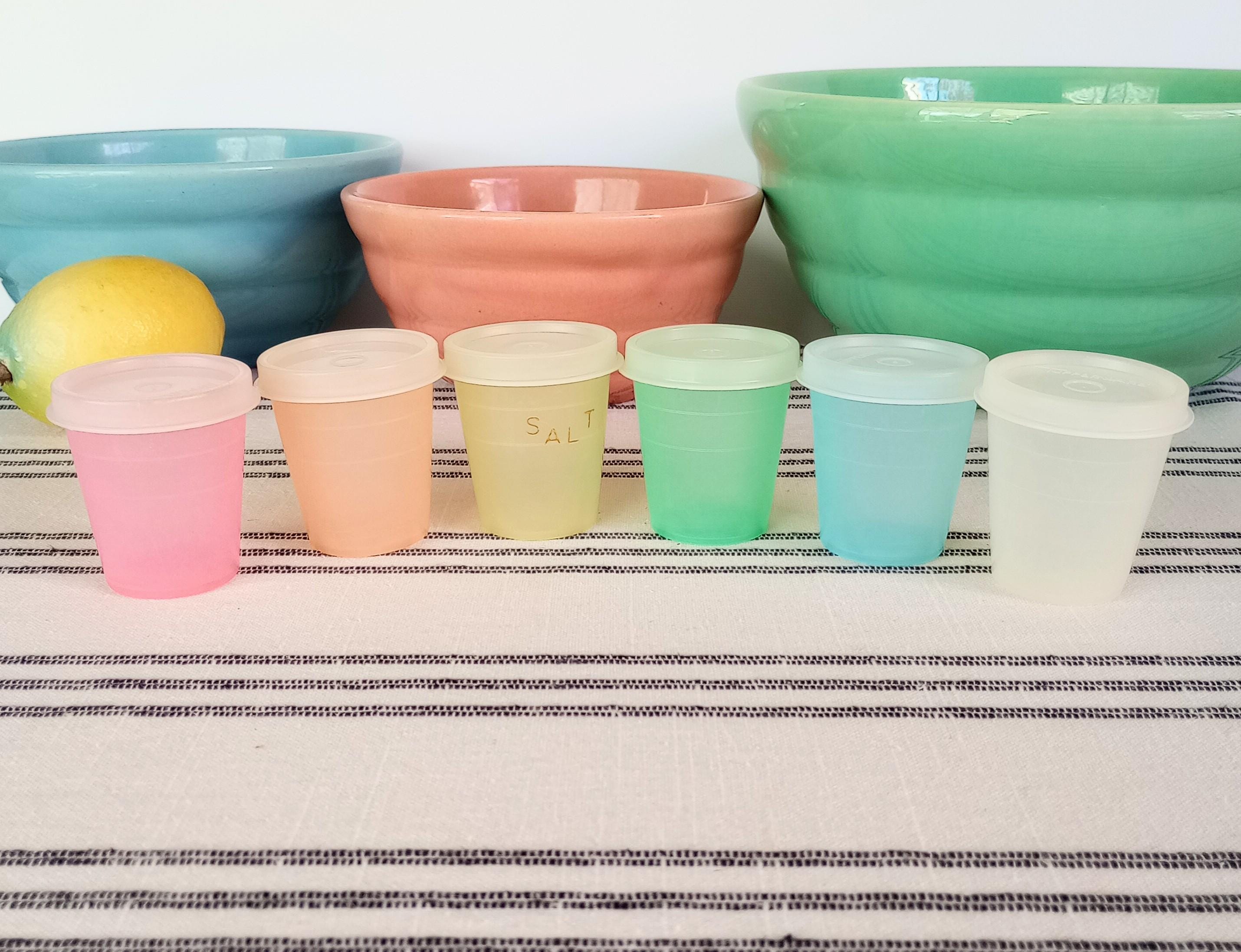 Tupperware Mini Containers Sauce Cups Storage Containers, Pastel Rainbow SET of 6