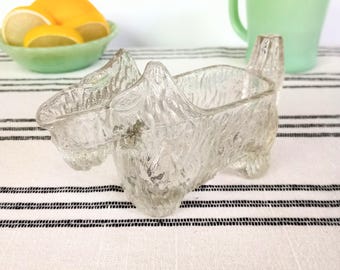 Scottie Dog Creamer, bec verseur, bol à sauce au miel, sirop, verre LE Smith