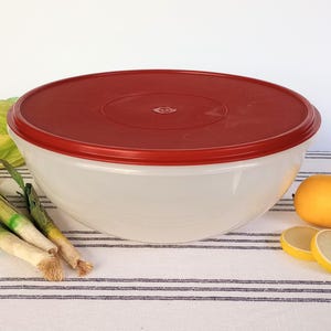 Tupperware Fix n Mix Bowl, Sheer Red, Tupper Ware Large Storage Container