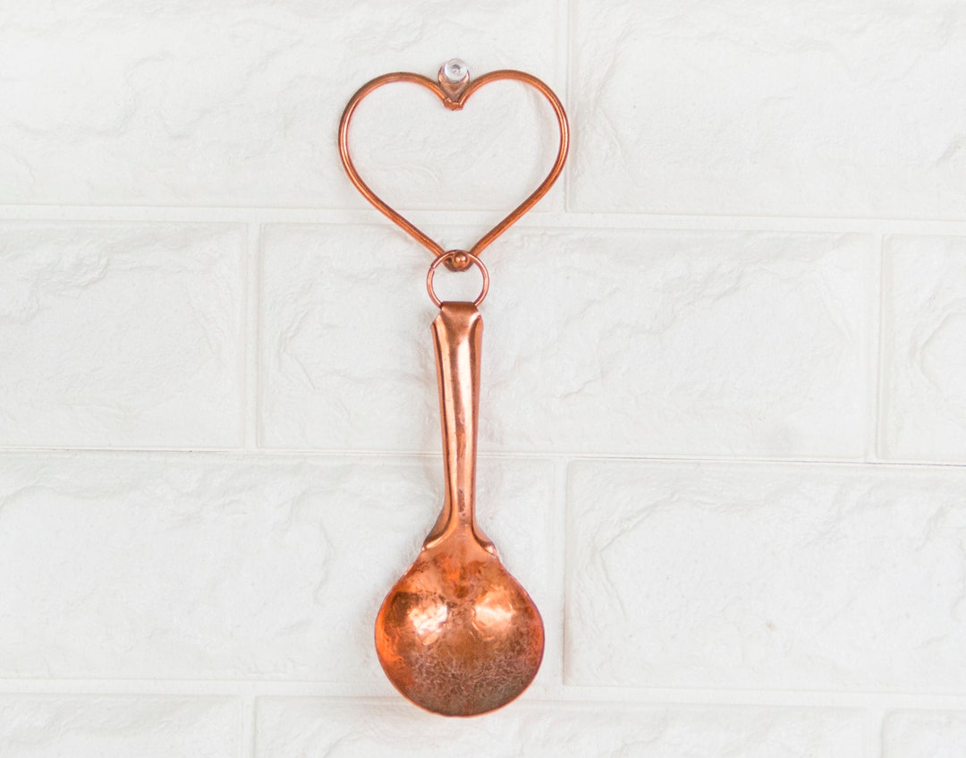 Copper Measuring Spoon Scoop With Wall Hanger Rex Morton Etsy