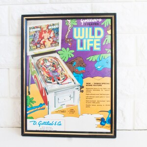 Pinball Machine Arcade Flyer, Man Cave Ad Vintage Advertisement, Joker ...