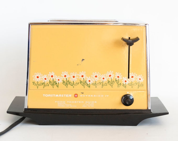 Vintage Toastmaster Sovereign IV Daisy Print Toaster, 1960s Flower