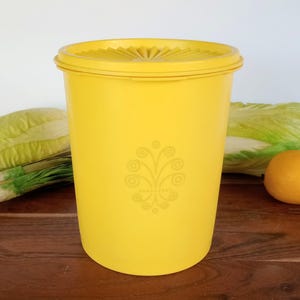 Tupperware Canister, Replacement, Vintage Kitchen Storage Container Wheat
