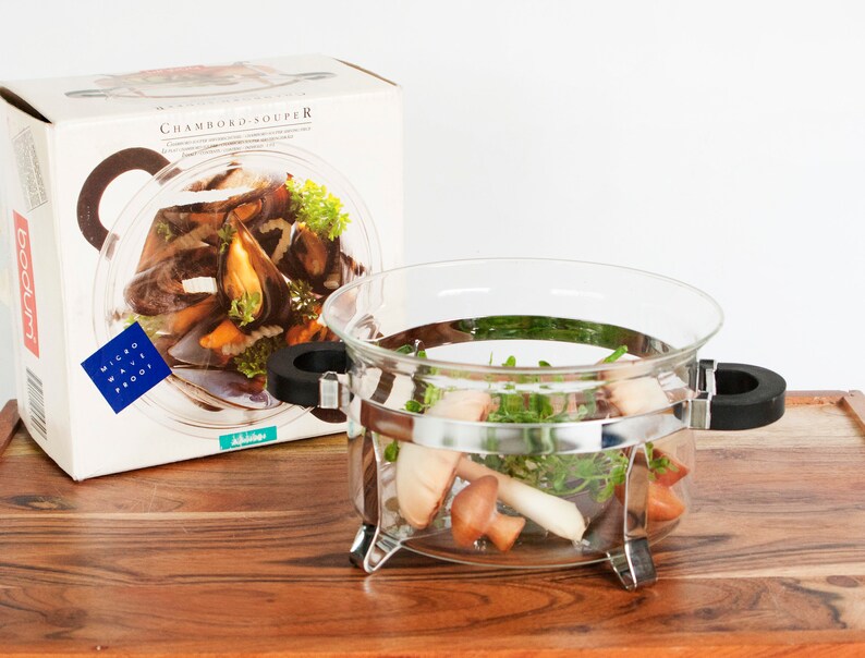 Bodum Chambord Soup Bowl Souper Glass Microwave Safe Serving Etsy