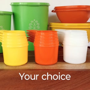 Tupperware Measuring Cups Nesting Set, White Yellow Orange Replacements Your Choice