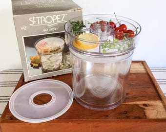 Seau à glace Thermo Serv, serveur à condiments de bar pour fêtes de fin d'année, Saint-Tropez