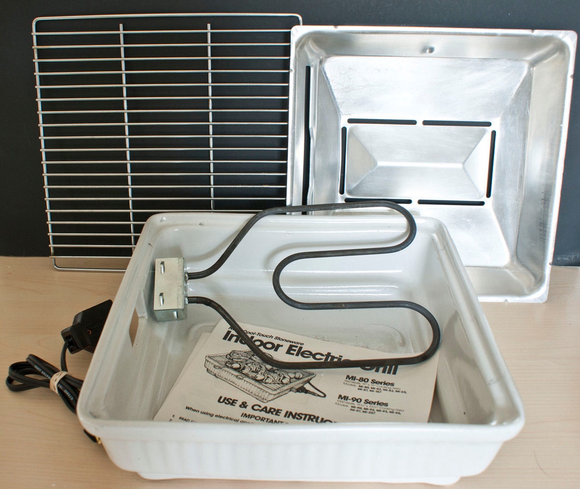 Vintage Maverick Stoneware Indoor Barbecue Electric Grill Etsy