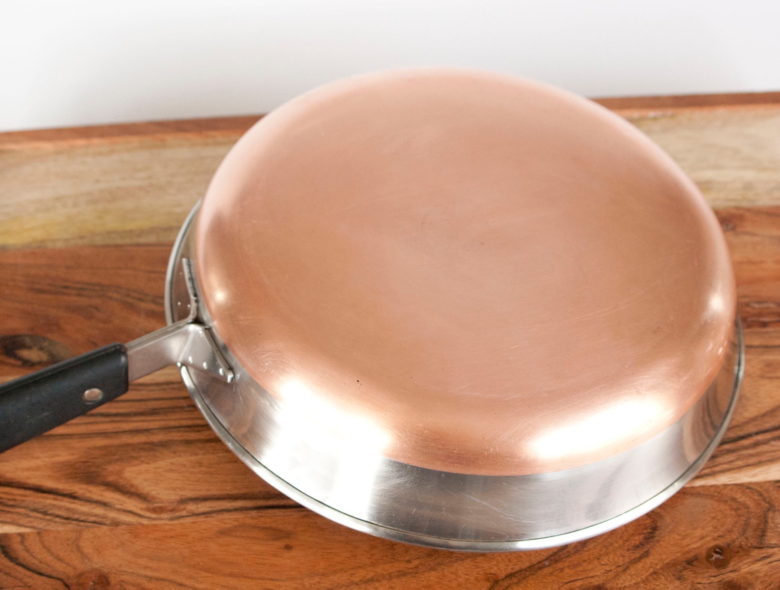 Revere Ware Frying Pan 10 Inch Skillet Copper Bottom Circle Etsy