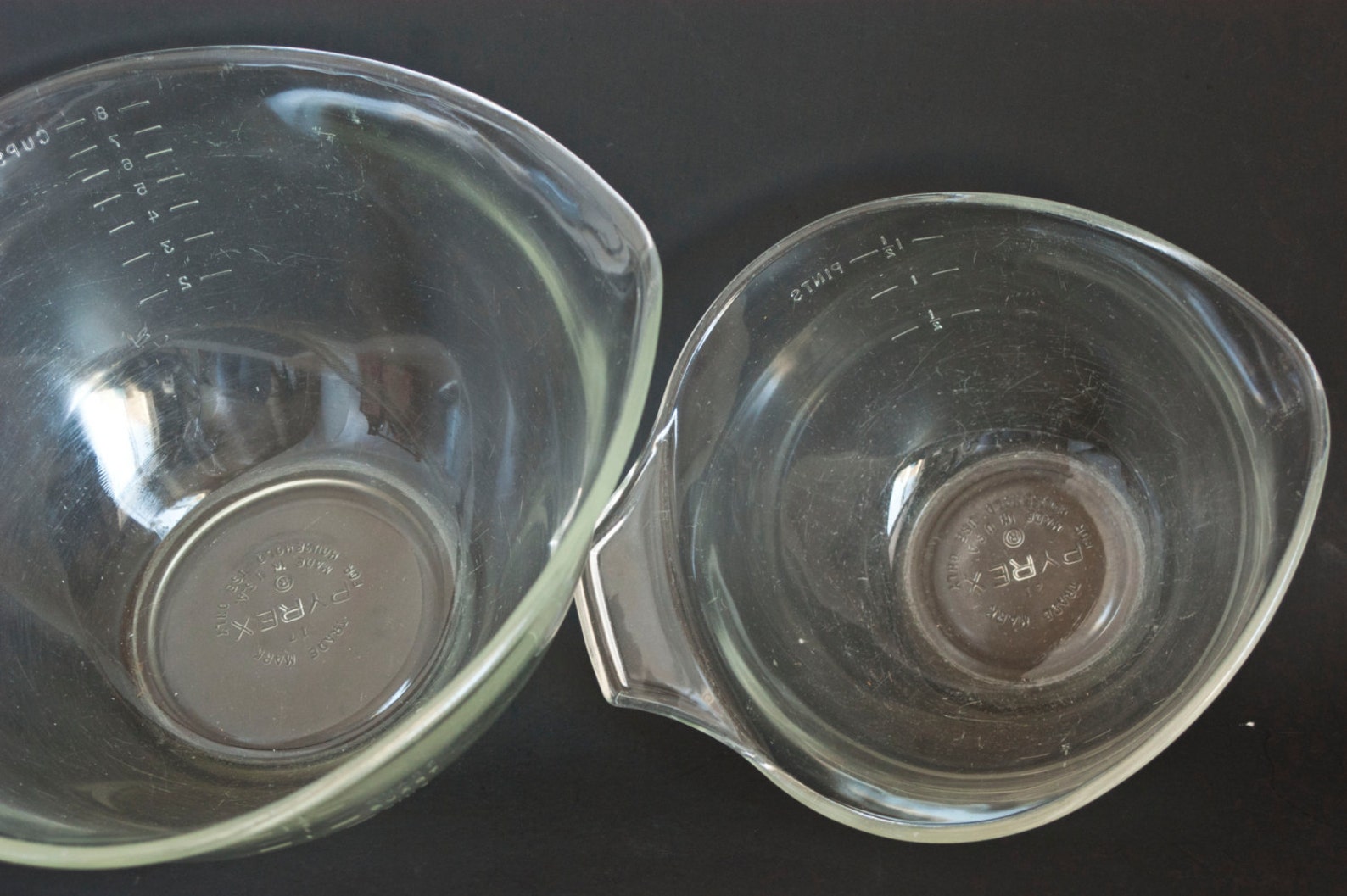clear glass nesting bowls
