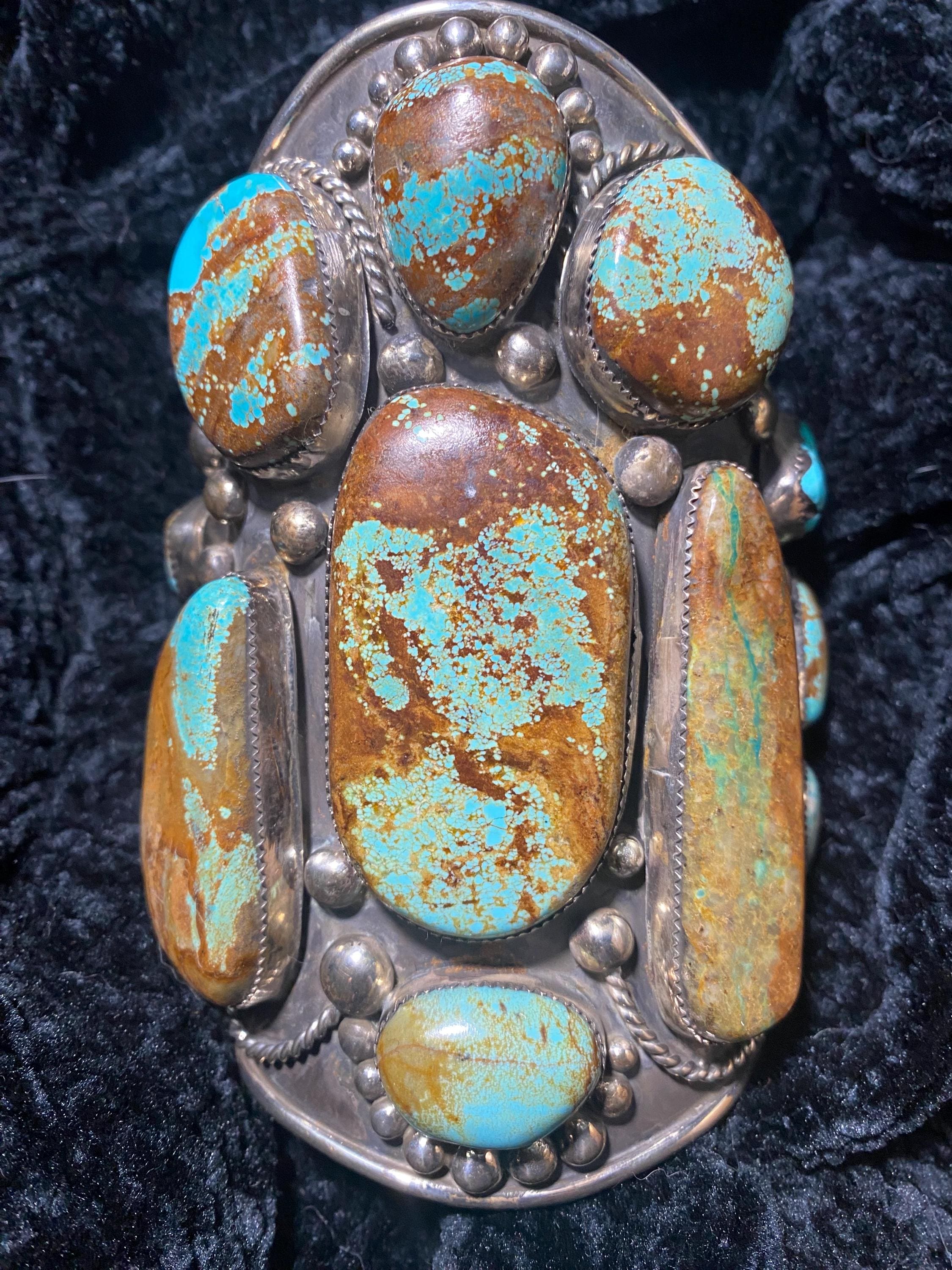 Astonishing Betsoi Family Vintage Native American Navajo Sterling Silver Turquoise Necklace Astonishing Betsoi Family Vintage Native American Navajo Sterling Silver Turquoise Necklace