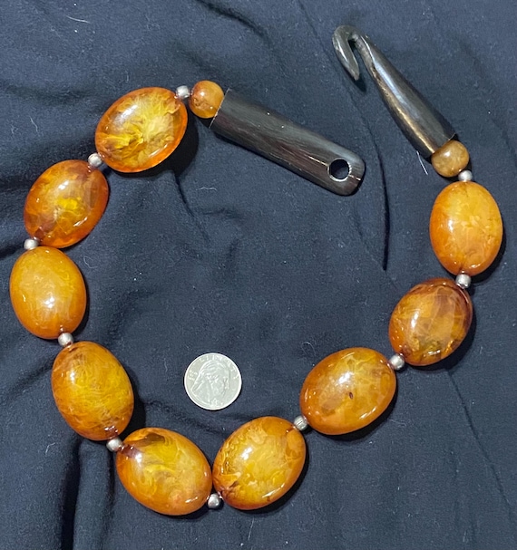 Elegant and Huge Fossilized Tree Sap beads with c… - image 6