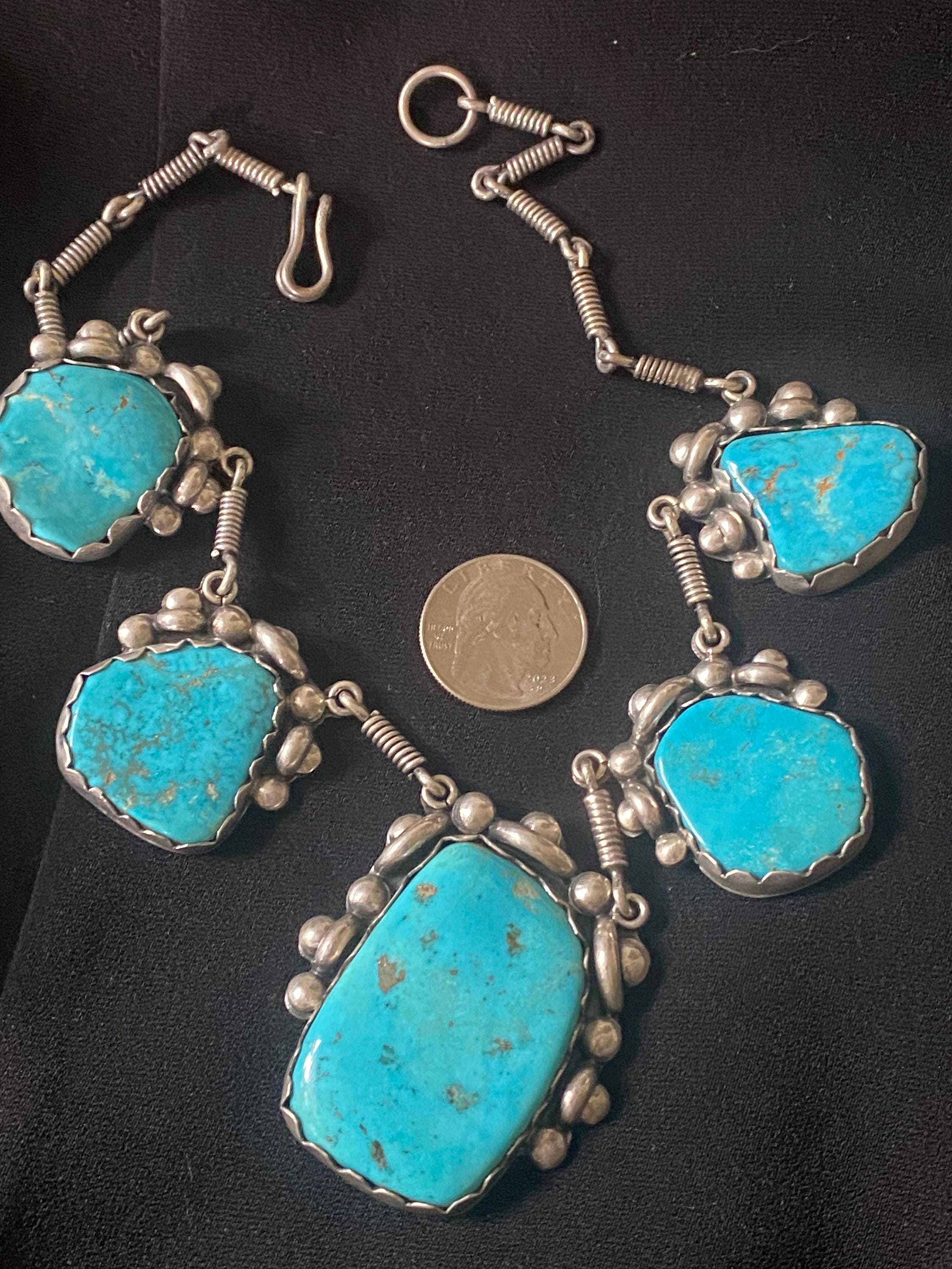 Important Sherm Isa Royston Turquoise Vintage Native American Jewelry Navajo Sterling Silver Brick Ring Important Sherm Isa Royston Turquoise Vintage Native American Jewelry Navajo Sterling Silver Brick Ring