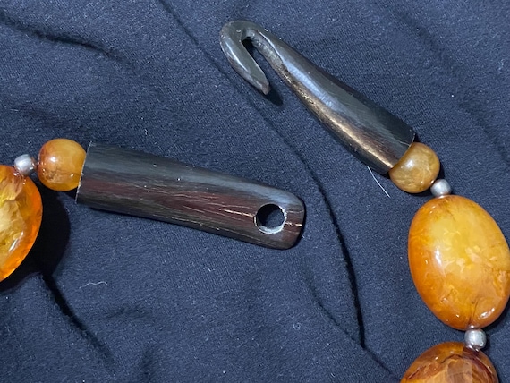 Elegant and Huge Fossilized Tree Sap beads with c… - image 7