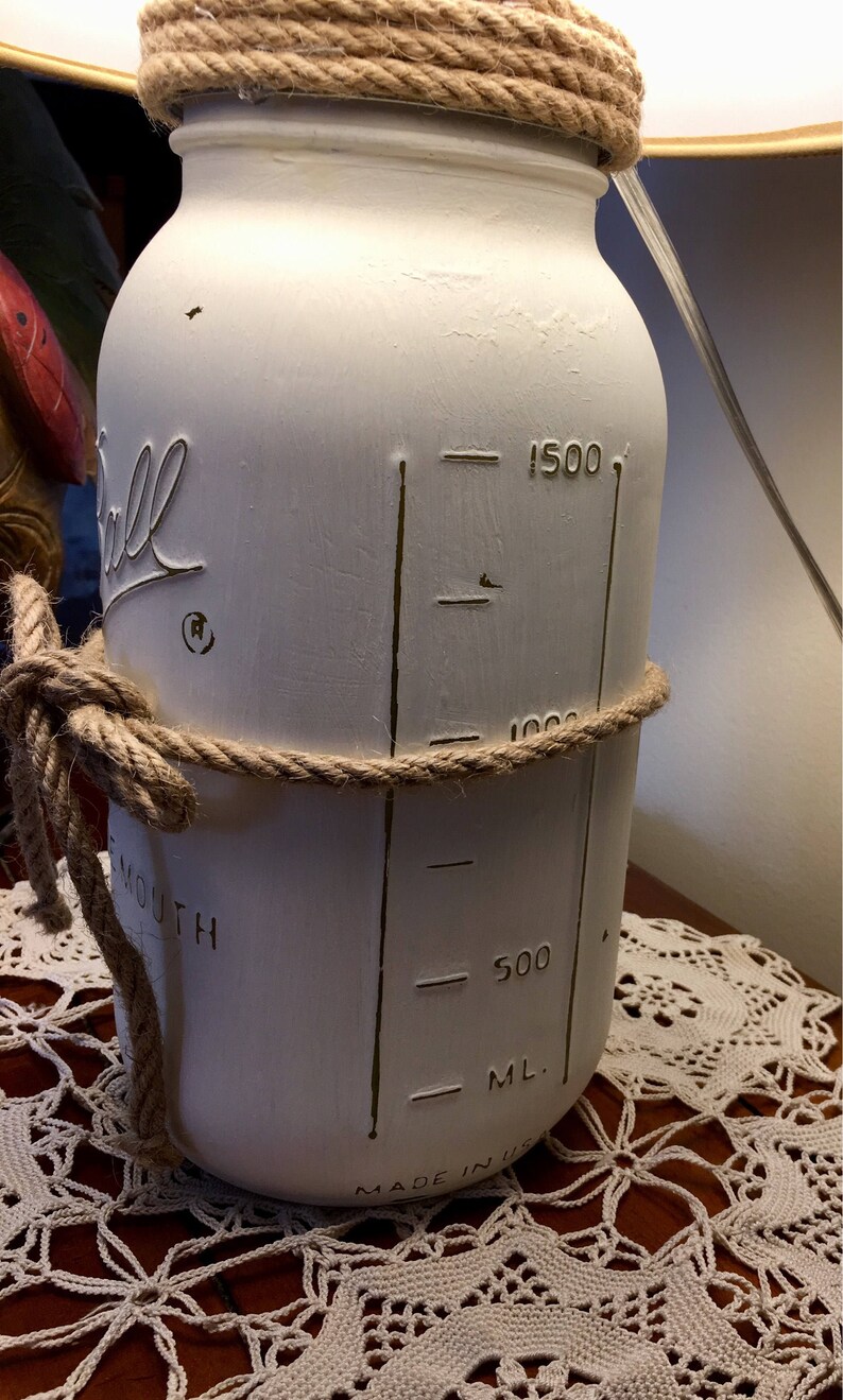Mason Jar Lamp Table Lamp Country Rustic Lamp Farmhouse Etsy