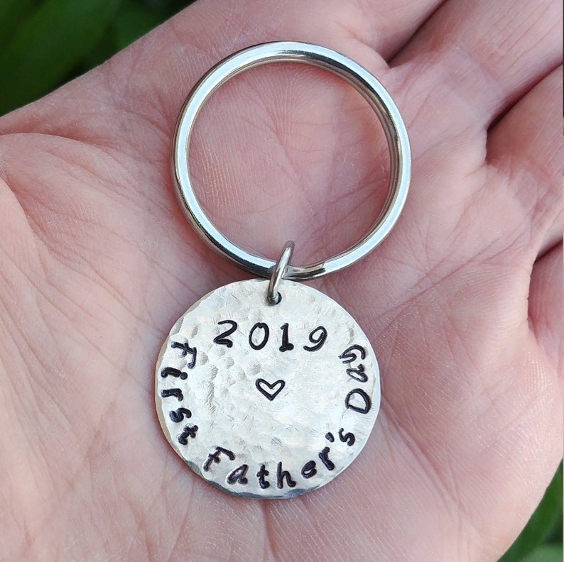 First Father's Day 2021 keychain Daddy 1st | Etsy