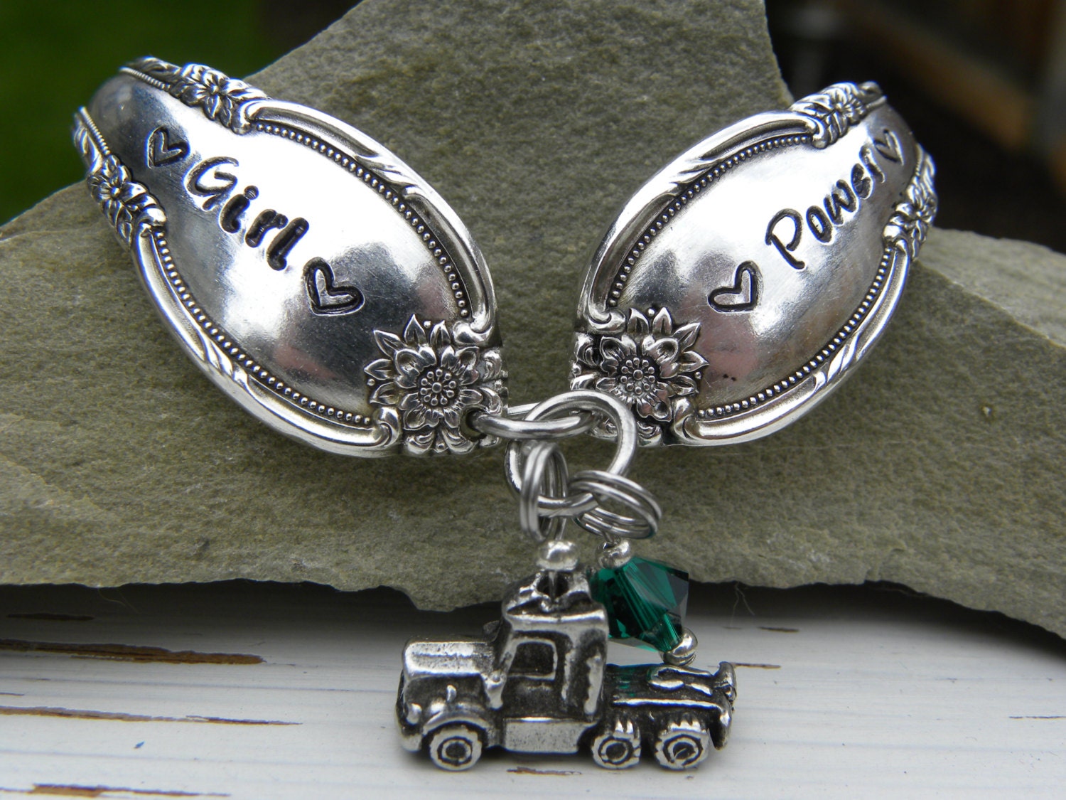 Truck driver spoon handle bracelet Girl Power semi truck Etsy
