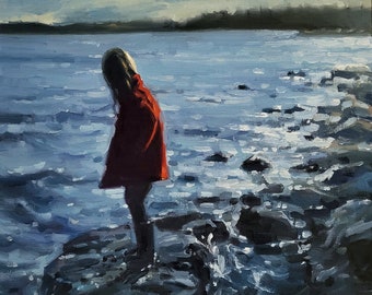 オリジナルの女性の肖像画油絵、横顔の女性、金箔 - Etsy 日本