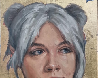 Pike Trickfoot Critical role character portrait original oil painting 10x20" on linen canvas