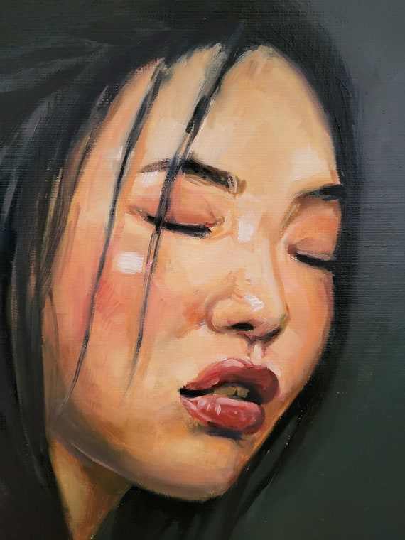 女性の肖像 油彩画 女性の肖像画 油彩 フレーム付き - メルカリ