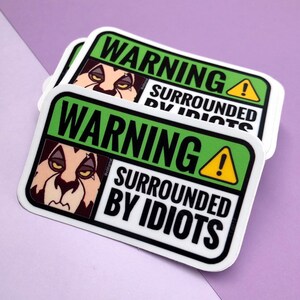 Rude Villain Sticker | Sarcastic Funny Sticker | Sarcastic Villain Sticker | Durable and Waterproof Sticker
