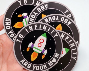 To Infinity and Your Mom Magnet | Lightyear Magent | Galactic Hero Magnet | Sarcastic Magnet