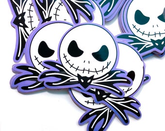 Jackolantern Skull Sticker | Halloween Skeleton Sticker | Evil Skeleton Sticker | Black Cat Sticker | Spooky Halloween Sticker