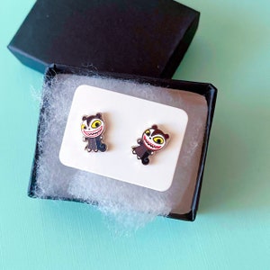 Scary Teddy Earrings | Halloween Earrings | This is Halloween | Dainty Earrings | Skeleton Earrings | Nightmare Christmas Earrings