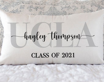 Graduation Gift, Gift for Graduate, Graduation present, High School grad, Graduation date, gift for grad, College Pillow, grad gift