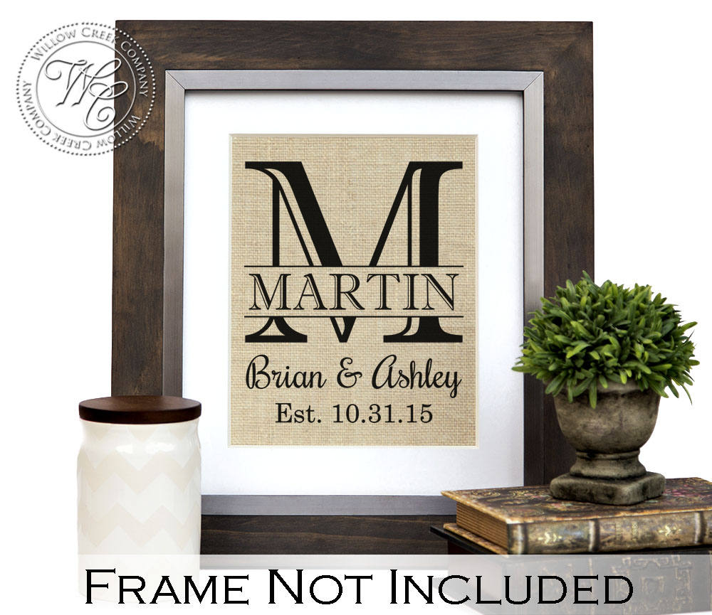 Anniversary Gift, gift for couple, Monogrammed Gifts, Personalized gi…