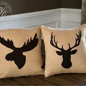Woodland Nursery Decor, Rustic Home Decor, Woodland Decor, Deer Head, Moose Head, Stag Silhouette, Hunter Decor, Deer Antler, Farmhouse