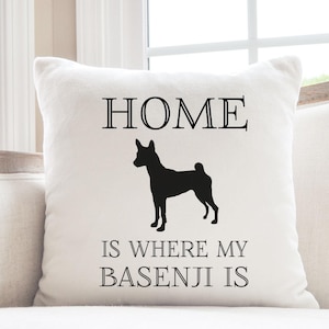 Gift for Basenji owner,  pet lover home decor pillow