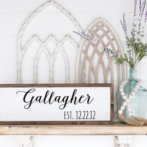 Custom Wood sign, Family name sign, anniversary gift, family sign, family wall art, farmhouse signs, gift for her, gift for wife