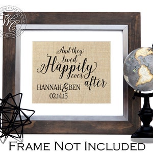 Happily Ever After Sign, Fairy Tale Print, Burlap Print, Wedding, Happily Ever After, Wedding Gift